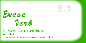 emese verb business card